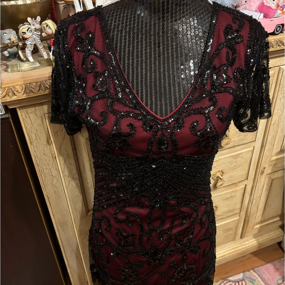Unique Vintage Flapper Dress- beaded detail